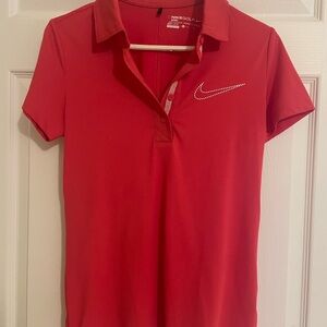 Nike Women's Red Polo Shirt